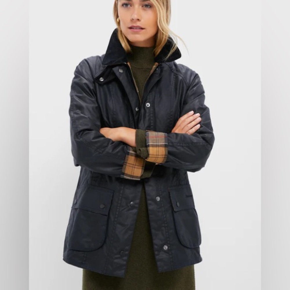 Barbour Navy Beadnell Wax Jacket
